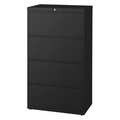Hirsh 30" W 4 Drawer Lateral File Cabinet, Black, Letter 14977