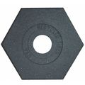 Zoro Select Traffic Cone Base, Recycled rubber, 1 3/4 in H, 17 3/4 in L, 15 1/2 in W, Black T22-5257