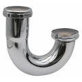 Zoro Select J-Bend, 1-1/2" Pipe dia., Chrome, Gauge: 22 GTU-1546