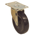 Zoro Select Plate Caster, 130 lb. Ld Rating, Plain P5S-R040G-12