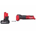 Milwaukee Tool Battery and Multi-Tool, 12V, 3.9 Degree 48-11-2450, 2526-20