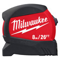 Milwaukee Tool 8M/26FT COMPACT WIDE BLADE TAPE MEASURE 48-22-0426
