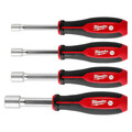 Milwaukee Tool Nut Driver Set, PP Handle, 7 in L, 4 pcs 48-22-2444