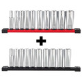 Milwaukee Tool 3/8 in Drive Socket Sets Metric, SAE 20 Pieces 10 mm to 19 mm, 5/16 in to 7/8 in , Chrome 48-22-9405,48-22-9505