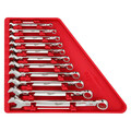 Milwaukee Tool Combination Wrench Set, Chrome STL, 3.7 lb 48-22-9411