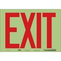 Condor Exit Sign, English, 10" W, 7" H, Vinyl, White 480L81