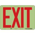 Condor Exit Sign, English, 10" W, 7" H, Plastic, White 480L83