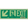 Condor Exit Sign, English, 14" W, 5" H, Vinyl, Green, White 480L27