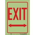 Condor Exit Sign, English, 7" W, 10" H, Vinyl, White 480M10