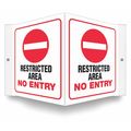 Condor Safety Sign, 6 in Height, 8 1/2 in Width, PETG, V-Shape Projection, English 480Y50