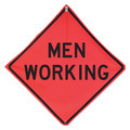 Eastern Metal Signs And Safety Men Working Traffic Sign, 48 in Height, 48 in Width, Polyester, PVC, Diamond, English 14Z557