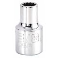 Proto 1/2 in Drive, 3/8" Torx(R) SAE Socket, 12 Points J5412N