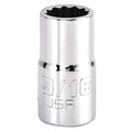 Proto 1/2 in Drive, 9/16" Triple Square SAE Socket, 12 Points J5418N