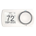 Lux Low Voltage Thermostat, 7 Programs, 2 H 3 C, Wall Mount, 24V, AA-Lithium, Micro-USB, Power Bridge GEOX-WH-005