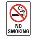 Lyle No Smoking Sign, 7" H, 5 in W, Reflective Sheeting, Vertical Rectangle, English, U1-1014-RD-PK2_5x7 U1-1014-RD-PK2_5x7