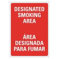 Lyle No Smoking Sign, 14 in H, 10" W, Plastic, Vertical Rectangle, English, Spanish, LCU1-0175-NP_10x14 LCU1-0175-NP_10x14