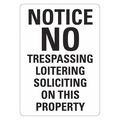 Lyle No Trespassing Sign, 14 in Height, 10 in Width, Aluminum, Vertical Rectangle, English LCU1-0159-RA_10x14