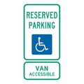 Lyle Handicap Parking Sign, 12" W, 24" H, English, Aluminum, White T1-6253-HI_12x24
