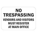 Lyle No Trespassing Sign, 12 in H, 18 in W, Aluminum, Horizontal Rectangle, English, T1-3138-EG_18x12 T1-3138-EG_18x12