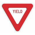 Lyle YIELD Traffic Sign, 18 in Height, 18 in Width, Aluminum, Triangle, English T1-6243-HI_18x18