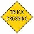 Lyle Truck Crossing Traffic Sign, 24 in H, 24 in W, Aluminum, Diamond, English, W11-10TC-24HA W11-10TC-24HA