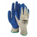 Condor Natural Rubber Latex Coated Gloves, Palm Coverage, Blue/Beige, M, PR 484T54