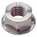 Ampg Flange Nut, #10-32, 316 Stainless Steel, 316 H5, Plain, 3/8 in Hex Wd, 5/16 in Hex Ht ZNF61610F