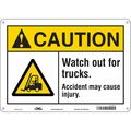 Condor Safety Sign, 10 in Height, 14 in Width, Polyethylene, Horizontal Rectangle, English, VHC688P1014 VHC688P1014