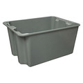 Toteline Stack & Nest Container, Gray, Fiberglass Reinforced Composite, 27 1/2 in L, 20 in W, 14 1/8 in H 7807085172