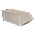 Toteline Stacking Container, White, Fiberglass Reinforced Composite, 24 in L, 10 in W, 8 in H 8420085269
