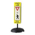 Condor Sign Stand, Base 23" W, 48" H, Plastic 487C67