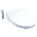Toto Bidet Seat, With Cover, Plastic, Elongated, White SW3046#01