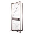 Folding Guard Hinged Door, Steel, 2-53/64 ft. W Overall QF-H38-MR