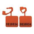 Elc Security Products Padlock Stamped Seals 1-25/64" x 3/32", Orange, Pk250 092H01PPOR