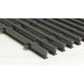 Fibergrate Industrial Pultruded Grating, 96 in Span, Grit-Top Surface, Vi-Corr Resin, Dark Gray 872120