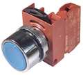 Abb Non-Illuminated Push Button, 22 mm, 1NO, Blue P9M-PNLGN10N0