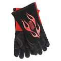 Lincoln Electric MIG/Stick Welding Gloves, Cowhide Palm, L, PR KH783