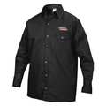 Lincoln Electric Flame-Resistant Collared Shirt, Black, XL KH809XL