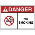 Zoro Select Label, Safety, Danger No Smoking, PK5 HWL-535-780-5PK