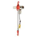 Harrington Electric Chain Hoist, 1,000 lb, 10 ft, Hook Mounted - No Trolley, 120v, White and Orange ED1000V-10