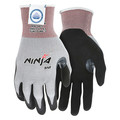 Mcr Safety Cut Resistant Coated Gloves, A3 Cut Level, Foam Nitrile, M, 1 PR N9676DTM