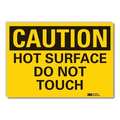 Lyle Caution Sign, 3 1/2 in Height, 5 in Width, Reflective Sheeting, Horizontal Rectangle, English LCU3-0290-RD_5x3.5