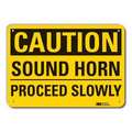 Lyle Caution Sign, 10 in H, 14 in W, Aluminum, Horizontal Rectangle, English, LCU3-0301-RA_14x10 LCU3-0301-RA_14x10