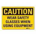 Lyle Caution Sign, 10 in. H, Vinyl, Wear Safety LCU3-0380-RD_14x10