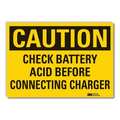 Lyle Battery Hazard Caution Reflective Label, 3 1/2 in Height, 5 in Width, Reflective Sheeting, English LCU3-0395-RD_5x3.5