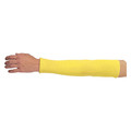Mcr Safety Cut-Resistant Sleeve: ANSI/ISEA Cut Level A3, Kevlar® ( 7 ga ), Yellow, Knit Cuff, 18 in Length 9378