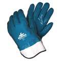 Mcr Safety Nitrile Coated Gloves, Full Coverage, Blue, L, PR 9770