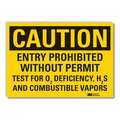 Lyle Combustible Vapors Caution Reflective Label, 5 in Height, 7 in Width, Reflective Sheeting, English LCU3-0481-RD_7x5