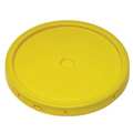 Zoro Select Pail Lid, Yellow, Tear tab, 1-3/16 in. H ROP2100CVR-TT-Y