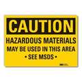 Lyle Hazardous Materials Caution Reflective Label, 5 in H, 7 in W, English, LCU3-0432-RD_7x5 LCU3-0432-RD_7x5